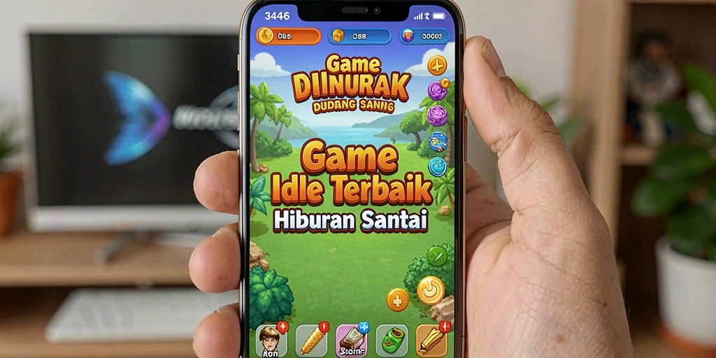 Screenshot gameplay 3446 menampilkan desain yang menarik dan mekanik idle.