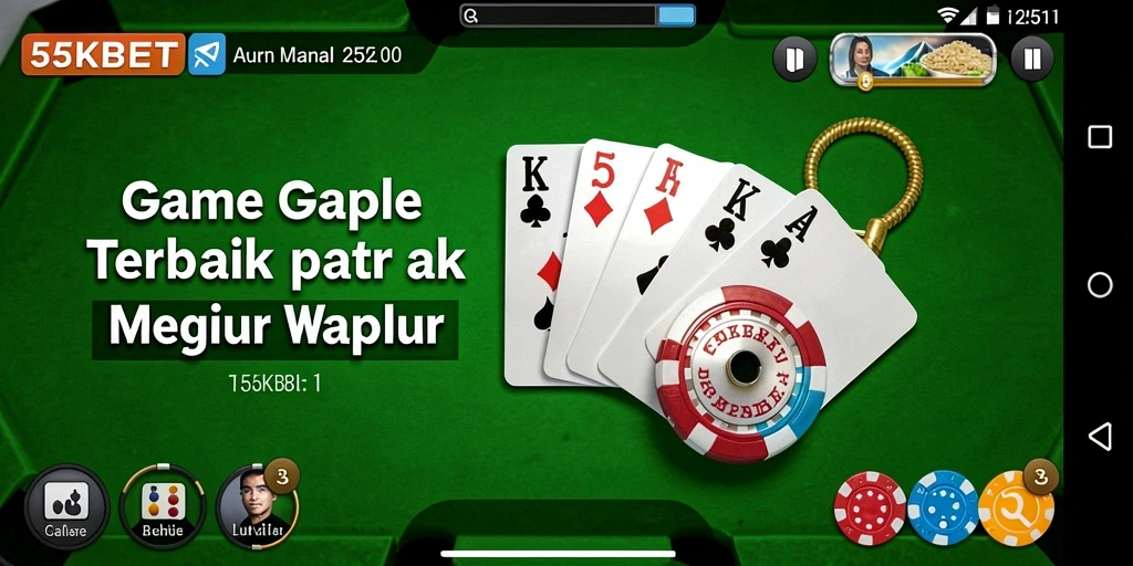 Tampilan gameplay Gaple yang menarik di 55KBET.