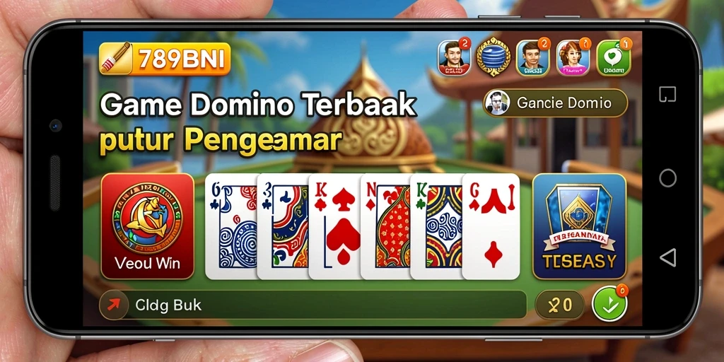 Tampilan gameplay seru dari 789BNI yang menampilkan kartu Domino.