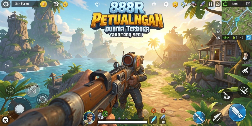 Screenshot menampilkan aksi eksplorasi di dunia Open World.