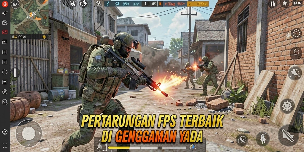 Screenshoot gameplay <strong>9939</strong> menampilkan aksi tembak-menembak yang intens.