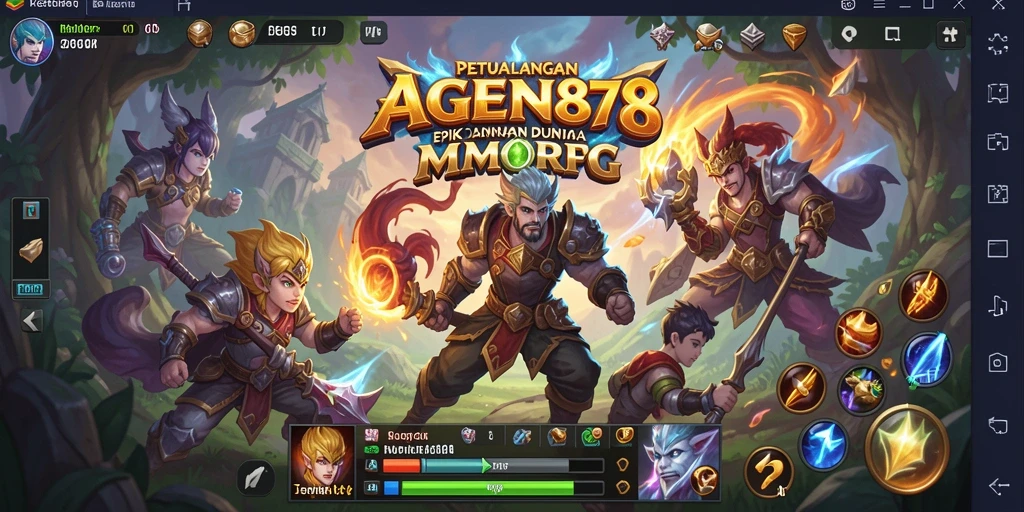 Tampilan gameplay epik AGEN878 dengan pertarungan yang mendebarkan.