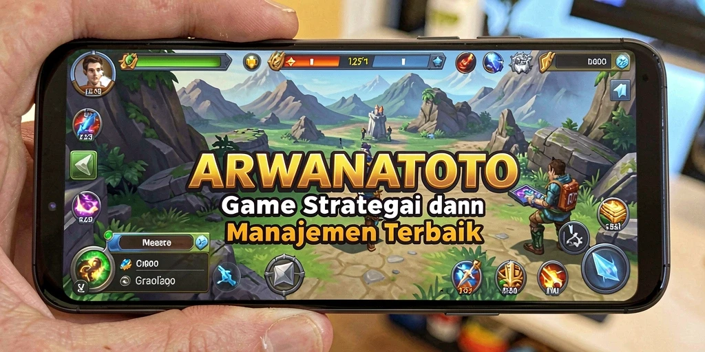 Tampilan gameplay seru ARWANATOTO yang menguji strategi dan manajemen.