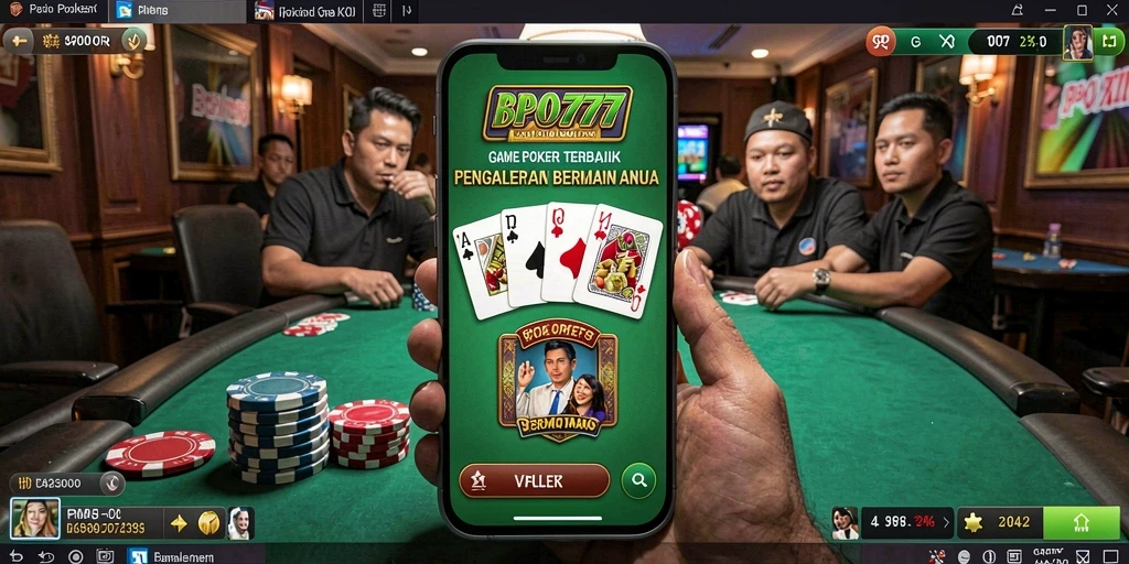 Tampilan menarik dari gameplay Poker di BPO777