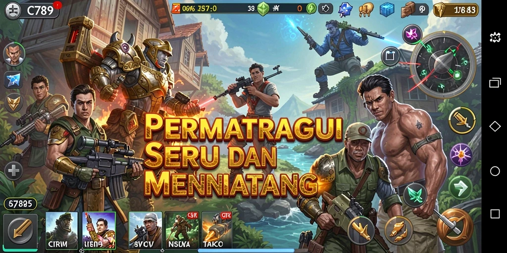 Tampilan gameplay C789 yang menampilkan aksi strategi yang mendebarkan.