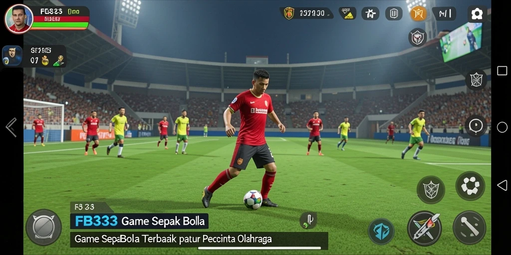 Tangkapan layar FB333 menampilkan aksi sepak bola yang mendebarkan.