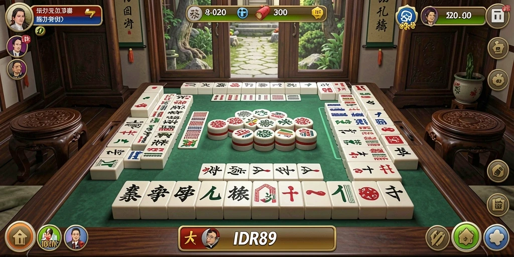 Tampilan menarik gameplay Mahjong IDR89 yang mengasyikkan.