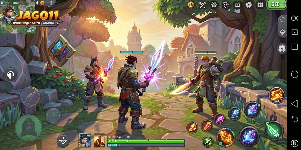 Screenshot JAGO11 menampilkan aksi seru dalam dunia MMORPG yang luas.