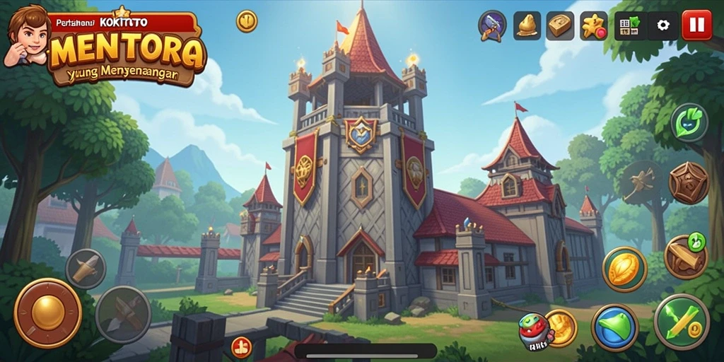 Screenshot KOKITOTO menampilkan aksi pertahanan menara yang seru dan strategis.