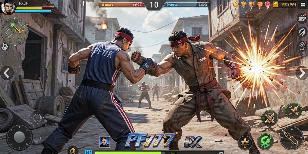 Tampilan gameplay PF777 yang seru dan mendebarkan dalam pertarungan Fighting.