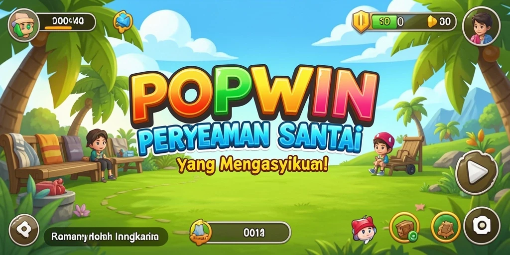 Tampilan menarik dari gameplay santai POPWIN.
