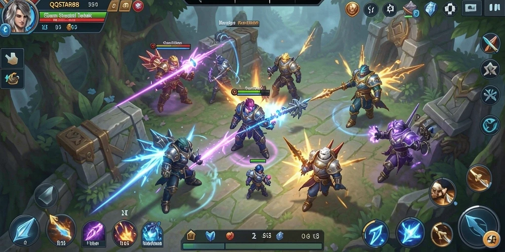Tampilan gameplay menegangkan di QQSTAR88 dengan strategi SLG yang seru.