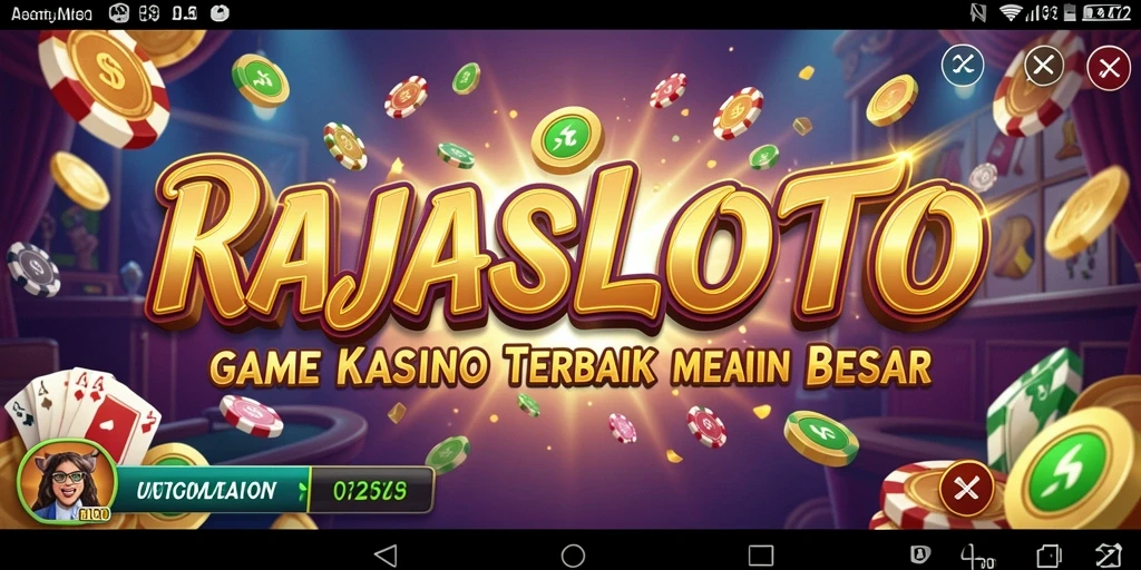 Screenshot gameplay RAJASLOTO menampilkan berbagai permainan Kasino yang mendebarkan.