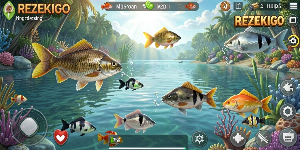 Gameplay seru dalam REZEKIGO dengan grafis memukau.