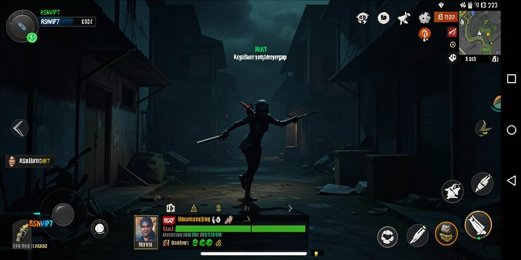 Gameplay RSNVIP7 menampilkan suasana horror yang menegangkan.