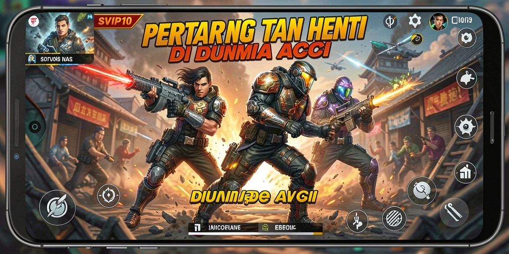 Tangkapan layar utama SVIP10 menunjukkan aksi mendebarkan di arena pertempuran.