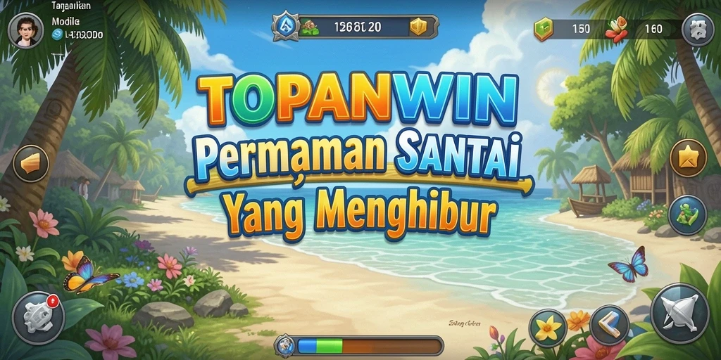 Screenshot utama TOPANWIN menampilkan gameplay yang santai dan menghibur.