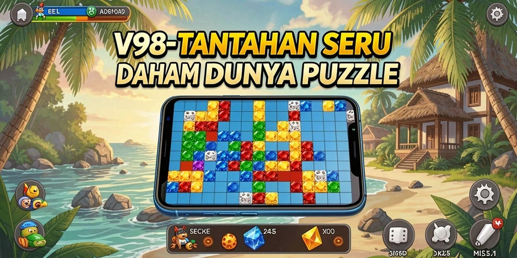 Gameplay menarik dalam V98 dengan tantangan puzzle seru.