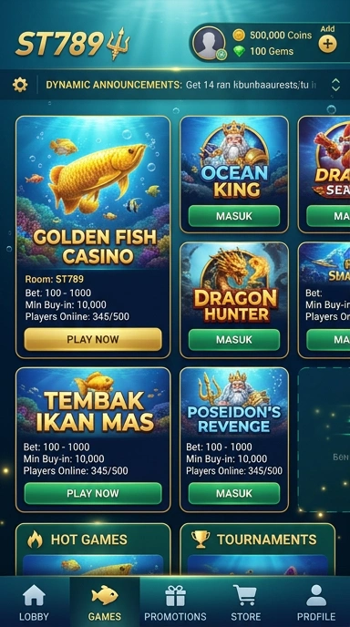 Screenshot tampilan antarmuka utama st789.